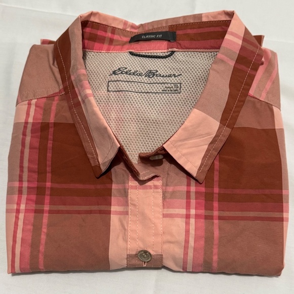 pinkish long sleeve polo shirt woman size TL classic fit button down - Picture 4 of 10